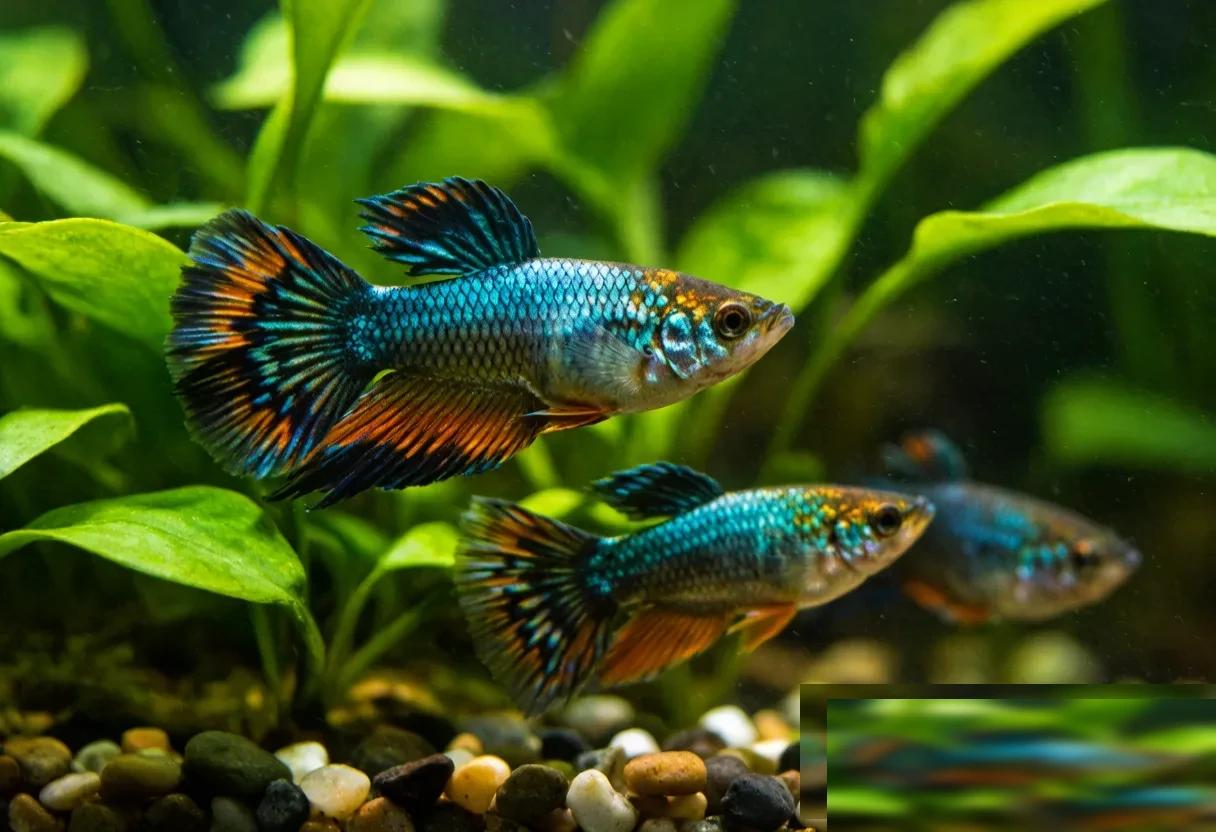 molly in a planted aquarium
